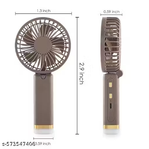 Mini Hand Fan Rechargeable with LED Light – Foldable Mini Fan, Small Fan,USB Charging Hand Fan with 1200mAh Battery & 3 Speed Modes | Travel, Makeup, Kitchen